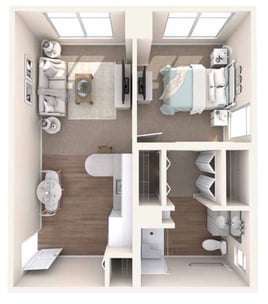 AL_McArthur 1 bdrm, 1 bath 596 sf 1